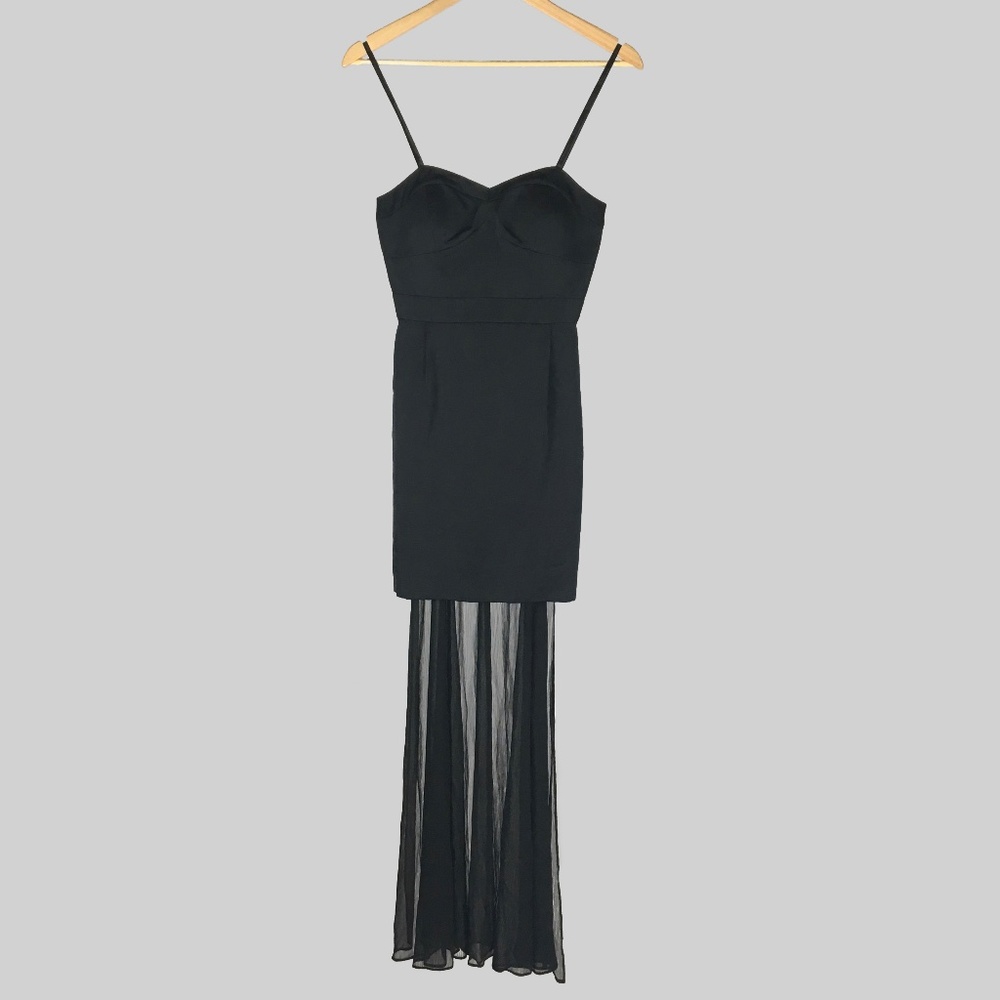 Bcbg Maxzaria High low black dress strapless